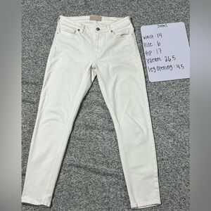 EVERLANE •WOMEN 27• MID-RISE SKINNY ANKLE COLOR BONE